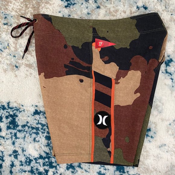 Hurley big boys Size 22 Phantom JJF5 Recruit 12” Boardshorts Camo Swim Dri-fit - Picture 6 of 8